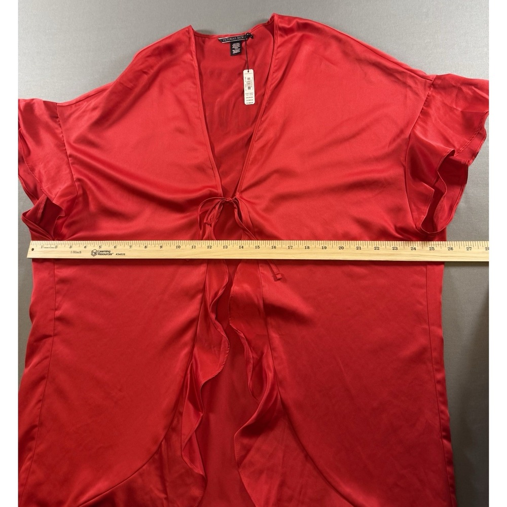 Victorias Secret LOVE Short Red Kimono Robe O/S Heart  Coquette Cover up NWT - Picture 11 of 13